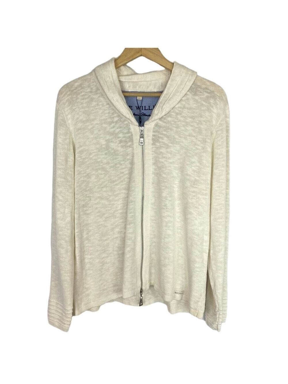 NWT Blue Willi’s Cardigan Sweater Cream Zip Up Women’s XXXL Linen Cotton Danish